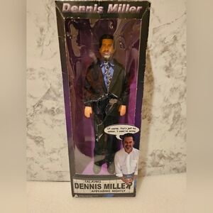 TALKING DENNIS MILLER COMEDIAN DOLL 12" - NEW IN BOX - Box Shows wear